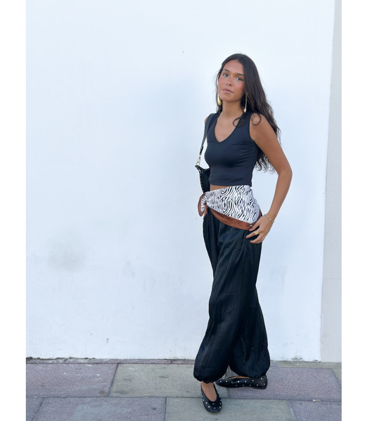 Pantalón bombacho raso