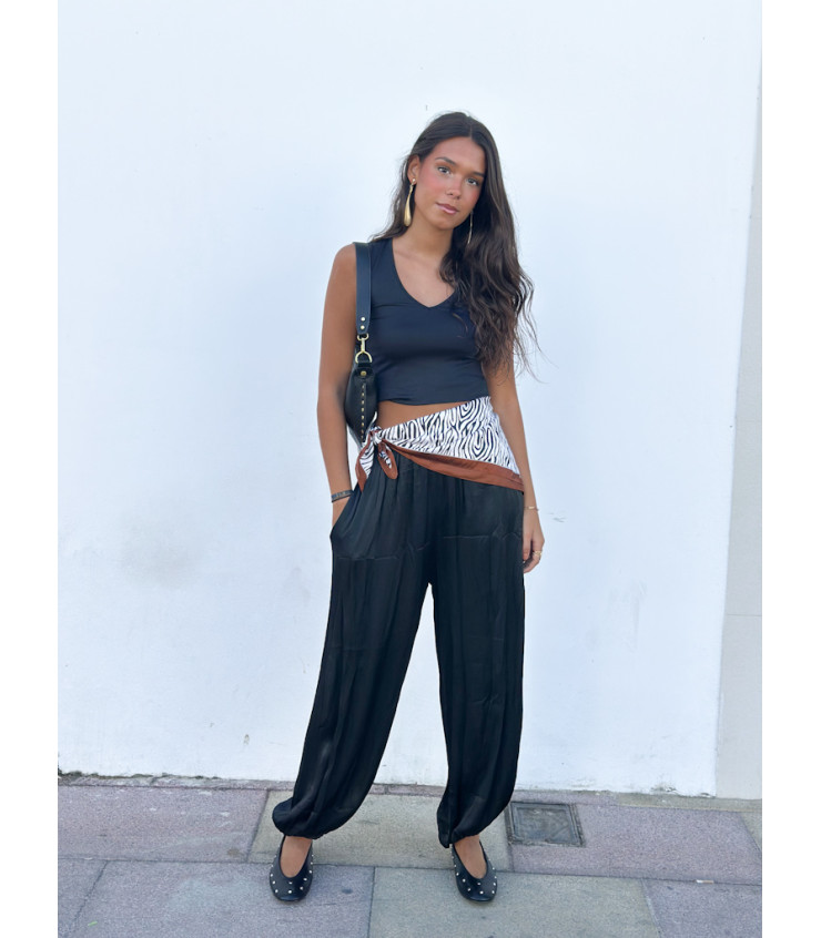 Pantalón bombacho raso